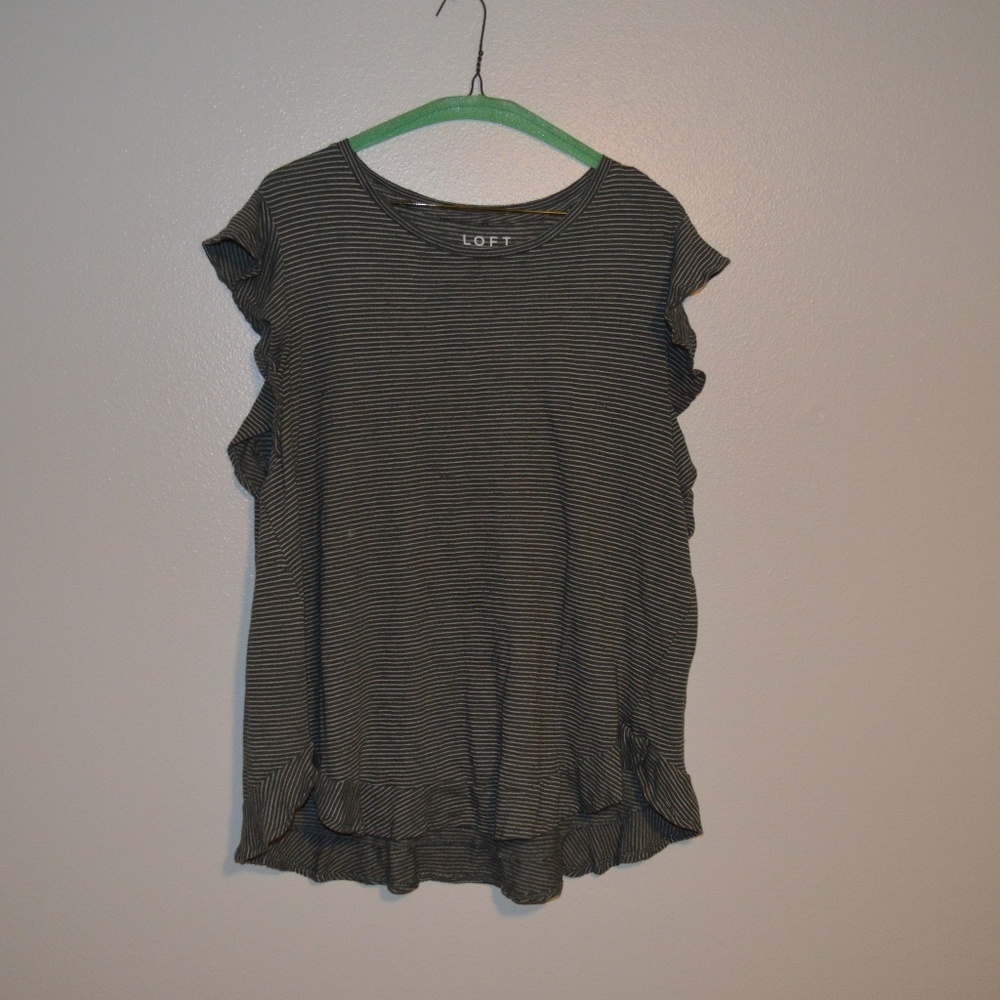 Gray striped top